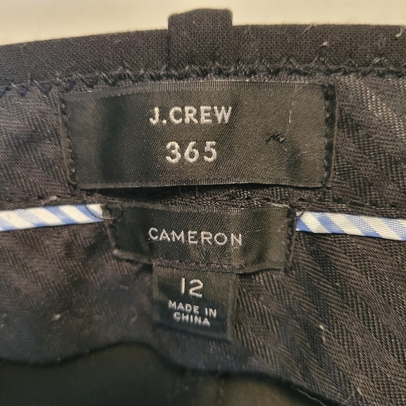 J Crew 365 Cameron High Rise Ankle Dress Pant Stretch Black Size 12 - Picture 9 of 10